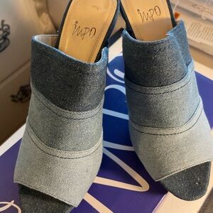Impo Blue Denim Hudson Open Toe Mules